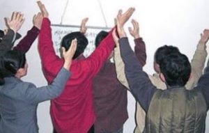 North Korean Christians worshiping the Lord smaller