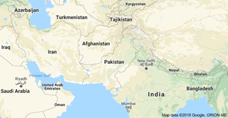 mi Area map of Pakistan. 01 12 2018