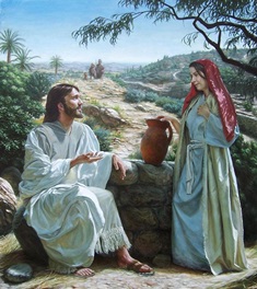 Jesus asks women for water smaller