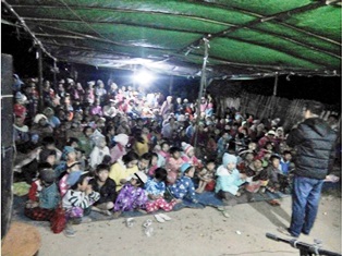 Outreach in Burma in small village